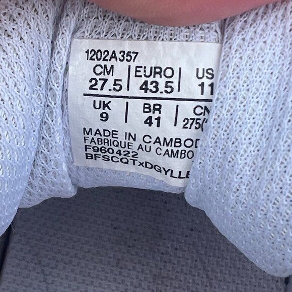 ASICS ortholite women’s running shoes size 11 US, side 9 UK white vintage S125 - Picture 10 of 13